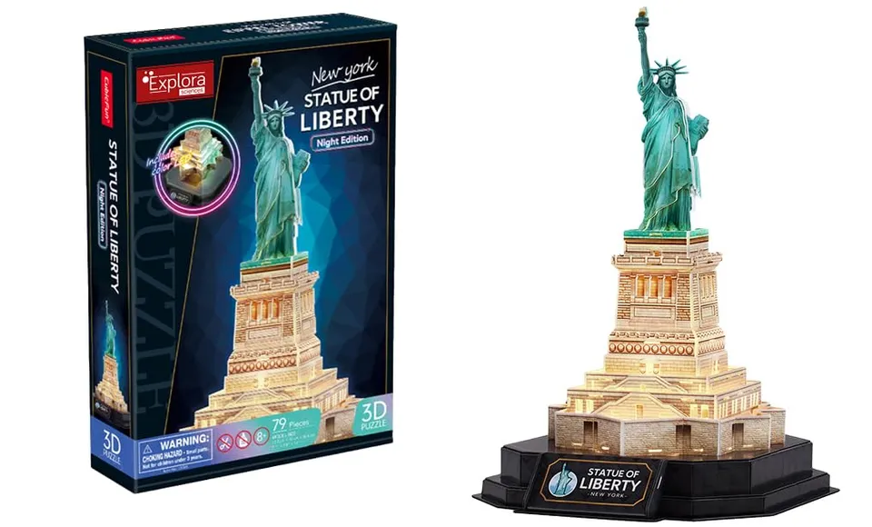 explora-maquettes-3d-statue-libert-puzzle-79-pi-ces-lumineux image 1