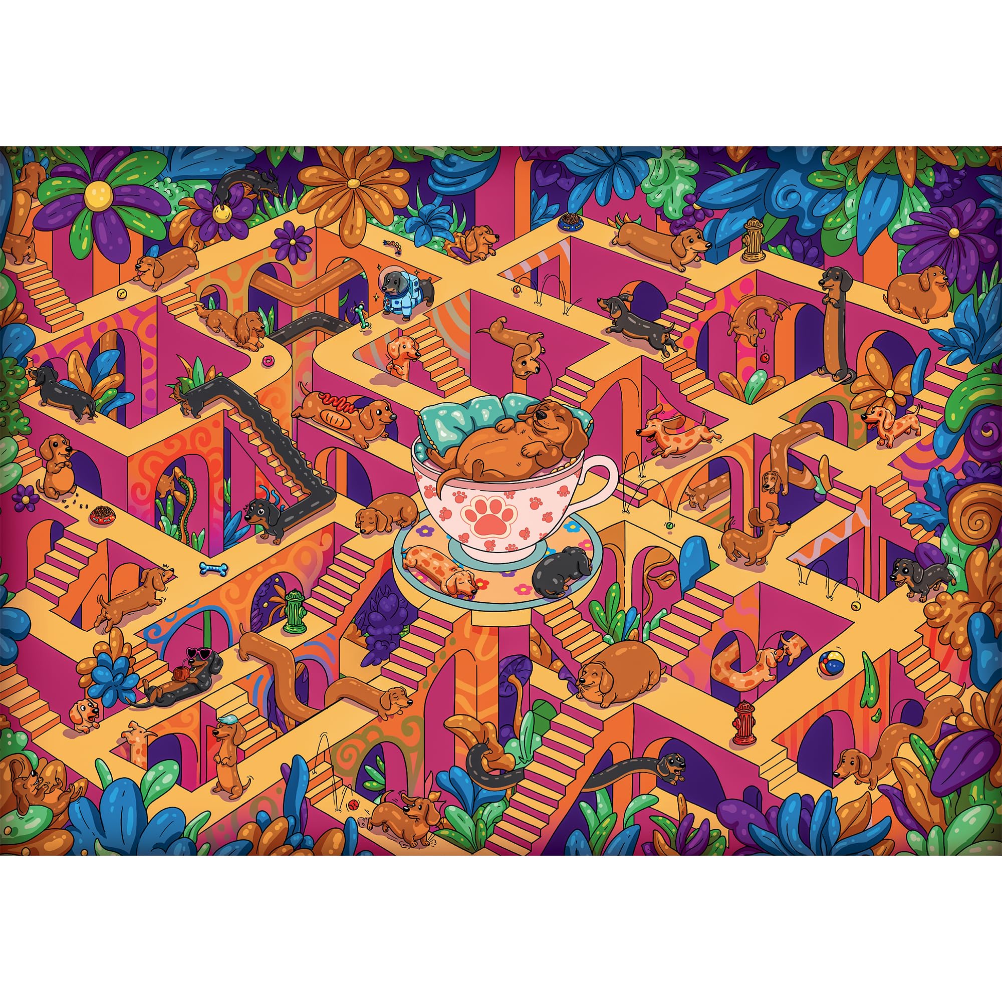 trefl-premium-plus-teckels-joyeux-puzzle-500-pi-ces-labyrinthe image 2