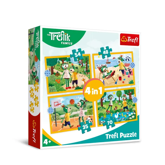 the-treflik-family-puzzle-trefliki-en-vacances-4-en-1 image 1