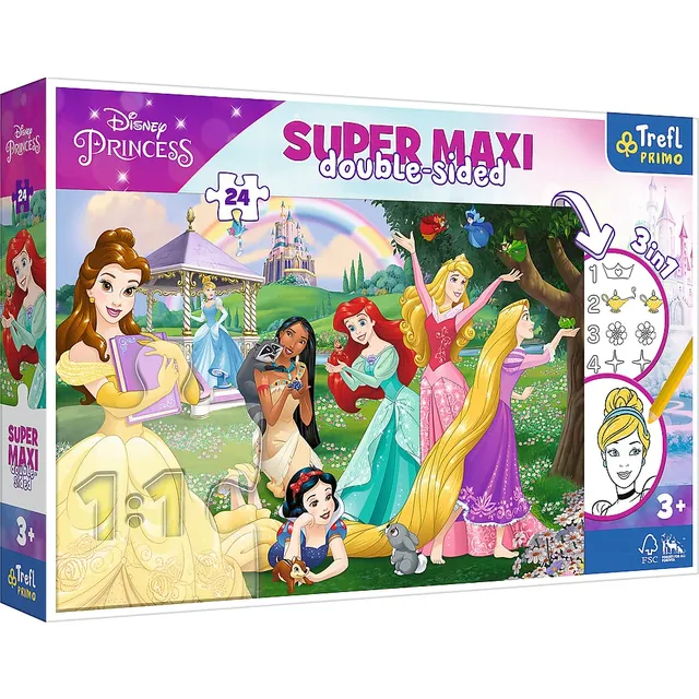 trefl-primo-princesses-disney-puzzle-24-pi-ces-3-en-1-d-s-3-ans image 1