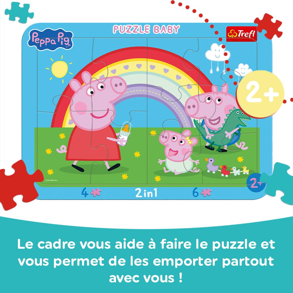 trefl-red-peppa-pig-puzzle-cadre-2-en-1-b-b-2-ans image 2
