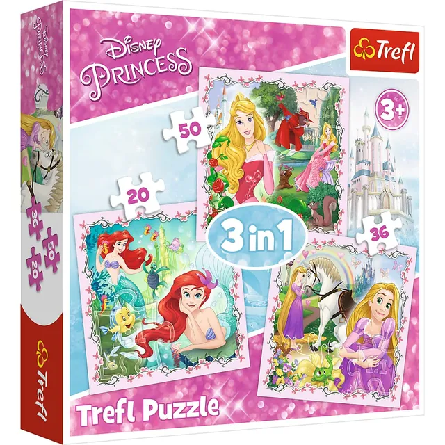 trefl-red-raiponce-aurore-ariel-puzzle-3x20-50-pi-ces image 1