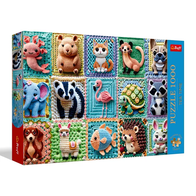 trefl-premium-plus-tea-time-puzzle-1000-pi-ces-animaux-crochet image 1