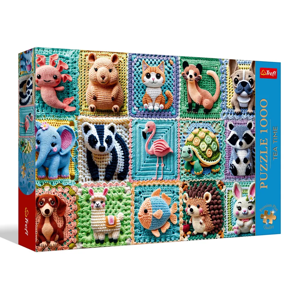 trefl-premium-plus-tea-time-puzzle-1000-pi-ces-animaux-crochet image 1