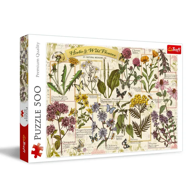 trefl-herbier-herbes-m-dicinales-puzzle-500-pi-ces-r-tro image 1
