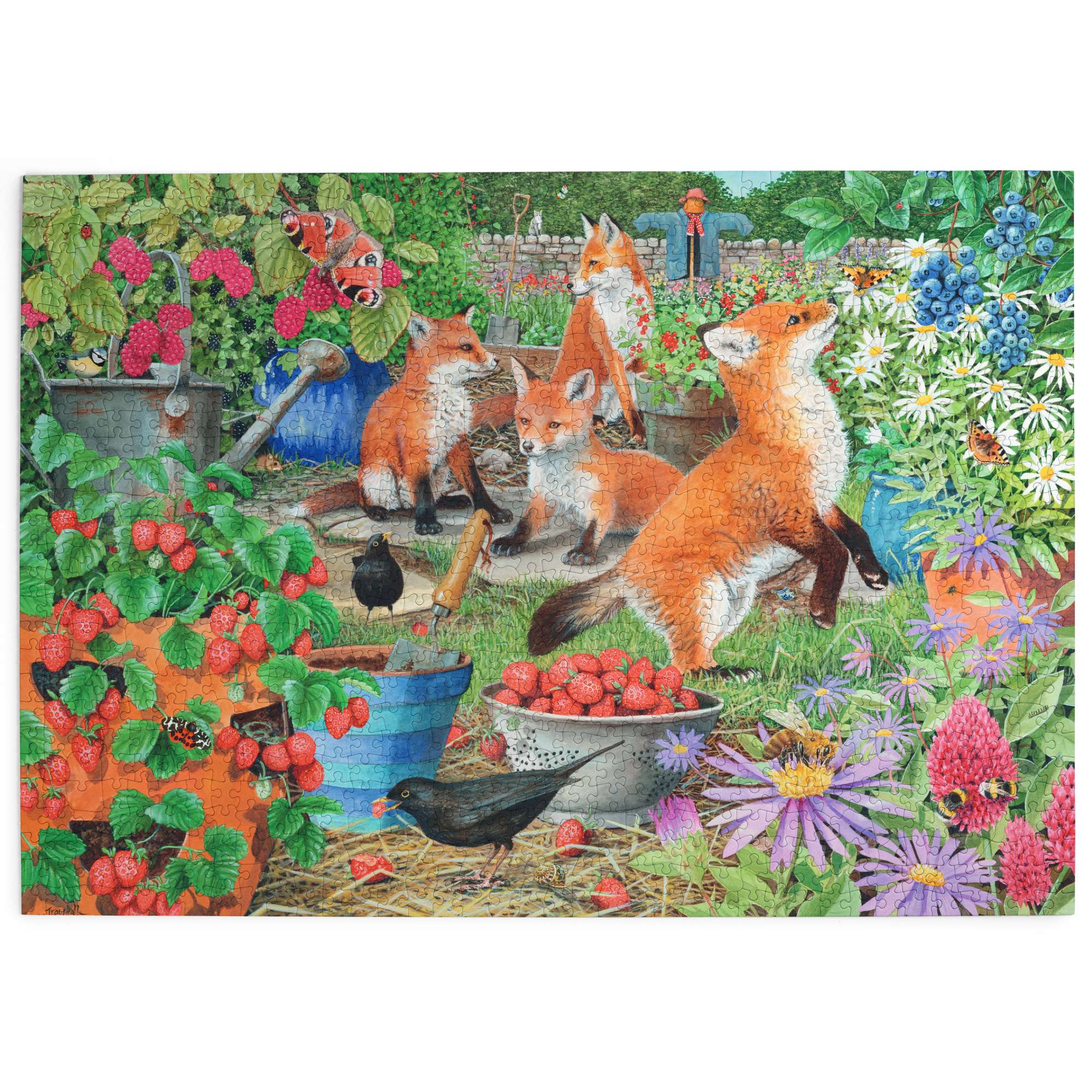 house-of-puzzles-foxy-ladies-1000-puzzle-1000-pi-ces-renards-jardin image 2