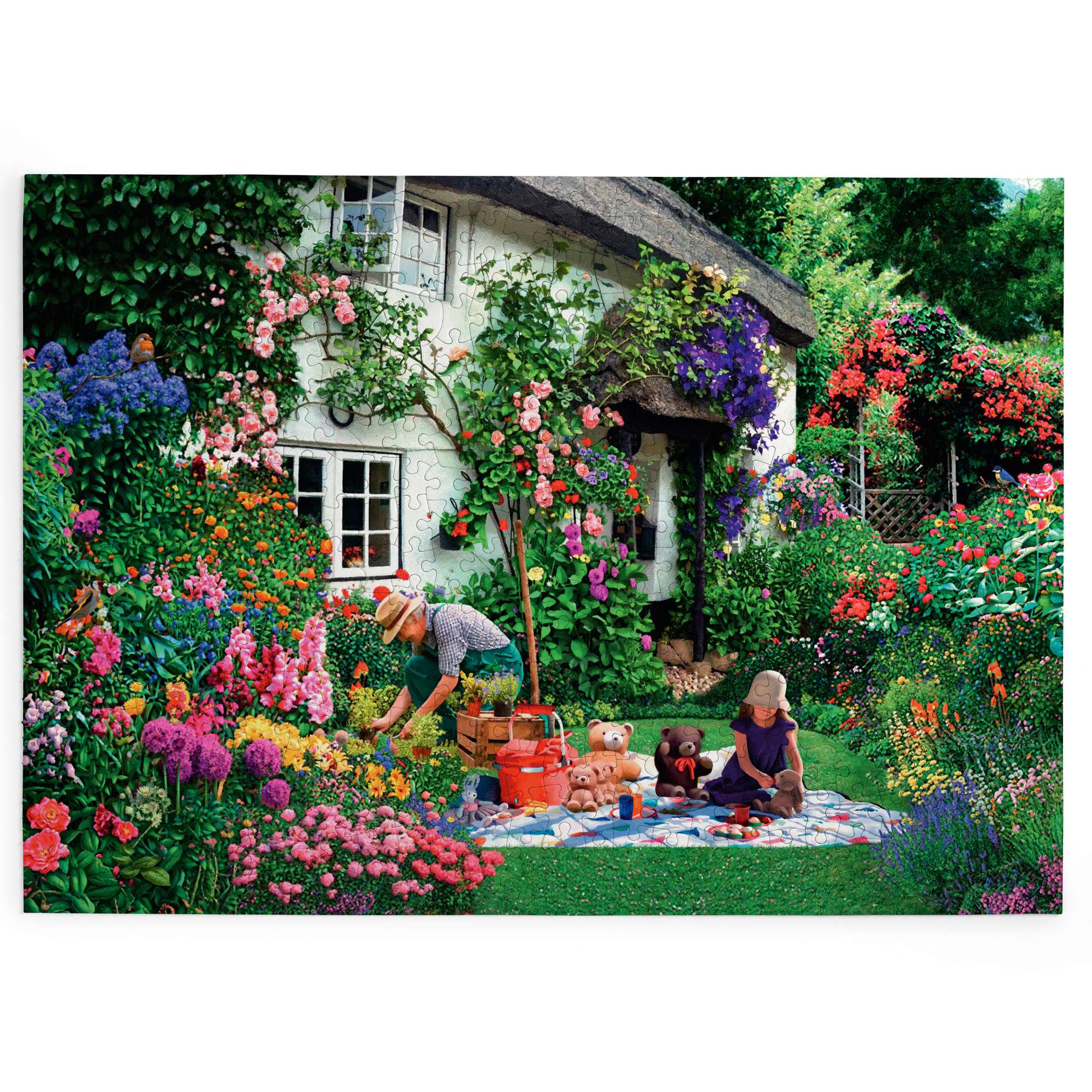 house-of-puzzles-teddy-bears-picnic-puzzle-big-500-pi-ces-jardin image 2