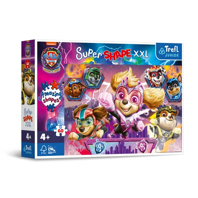 trefl-junior-super-shape-puzzle-pat-patrouille-60-xxl-4-ans image 1