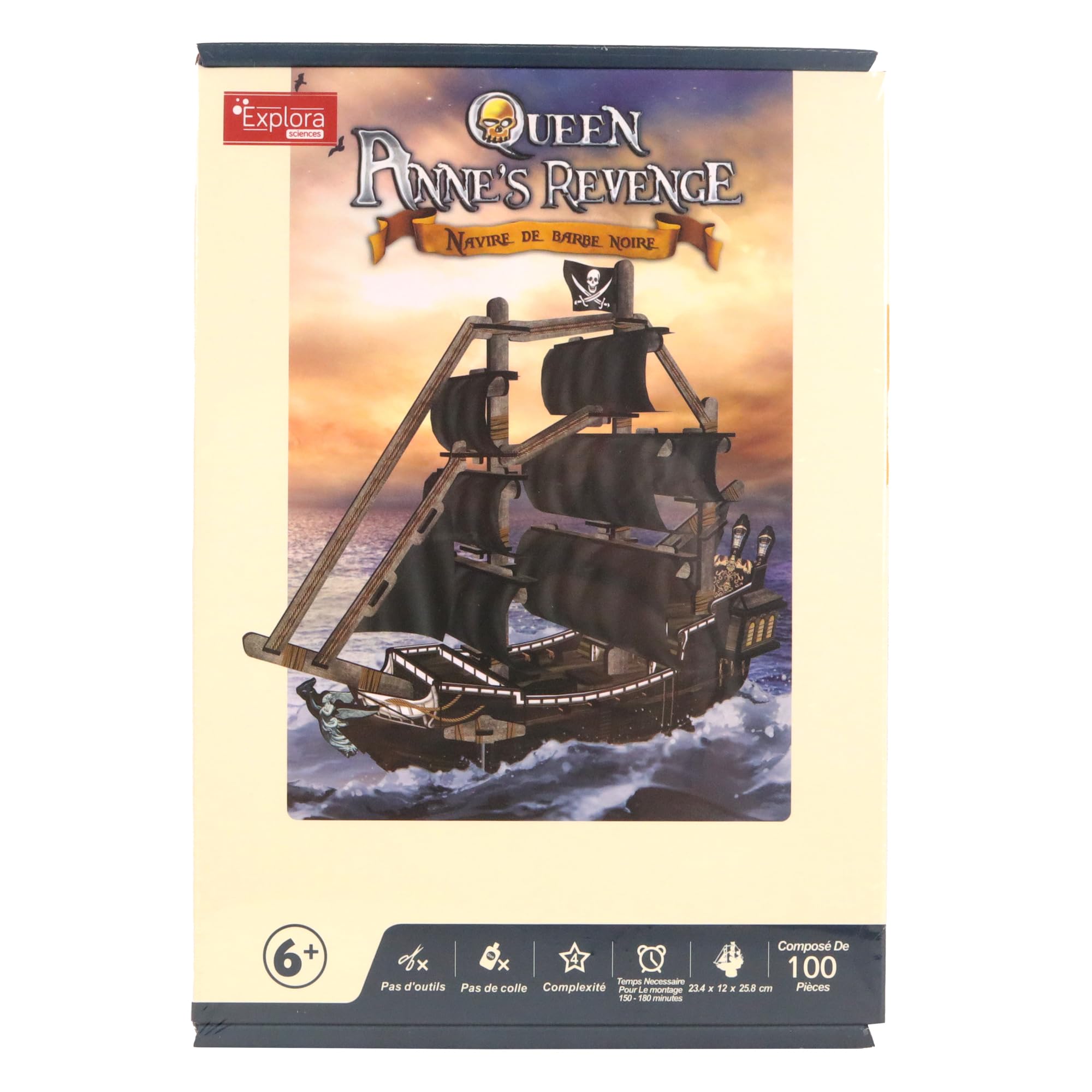 explora-maquettes-3d-bateau-pirate-queen-anne-puzzle-100-pi-ces image 2
