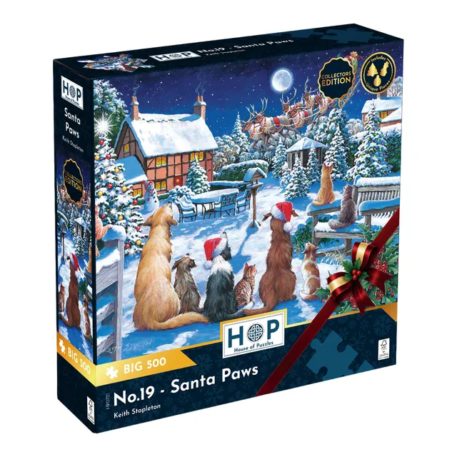 house-of-puzzles-santa-paws-no-19-puzzle-500-pi-ces-no-l-grandes-pi-ces image 1