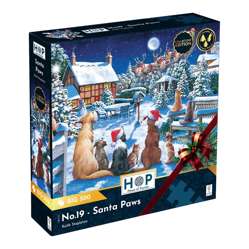 house-of-puzzles-santa-paws-no-19-puzzle-500-pi-ces-no-l-grandes-pi-ces image 1