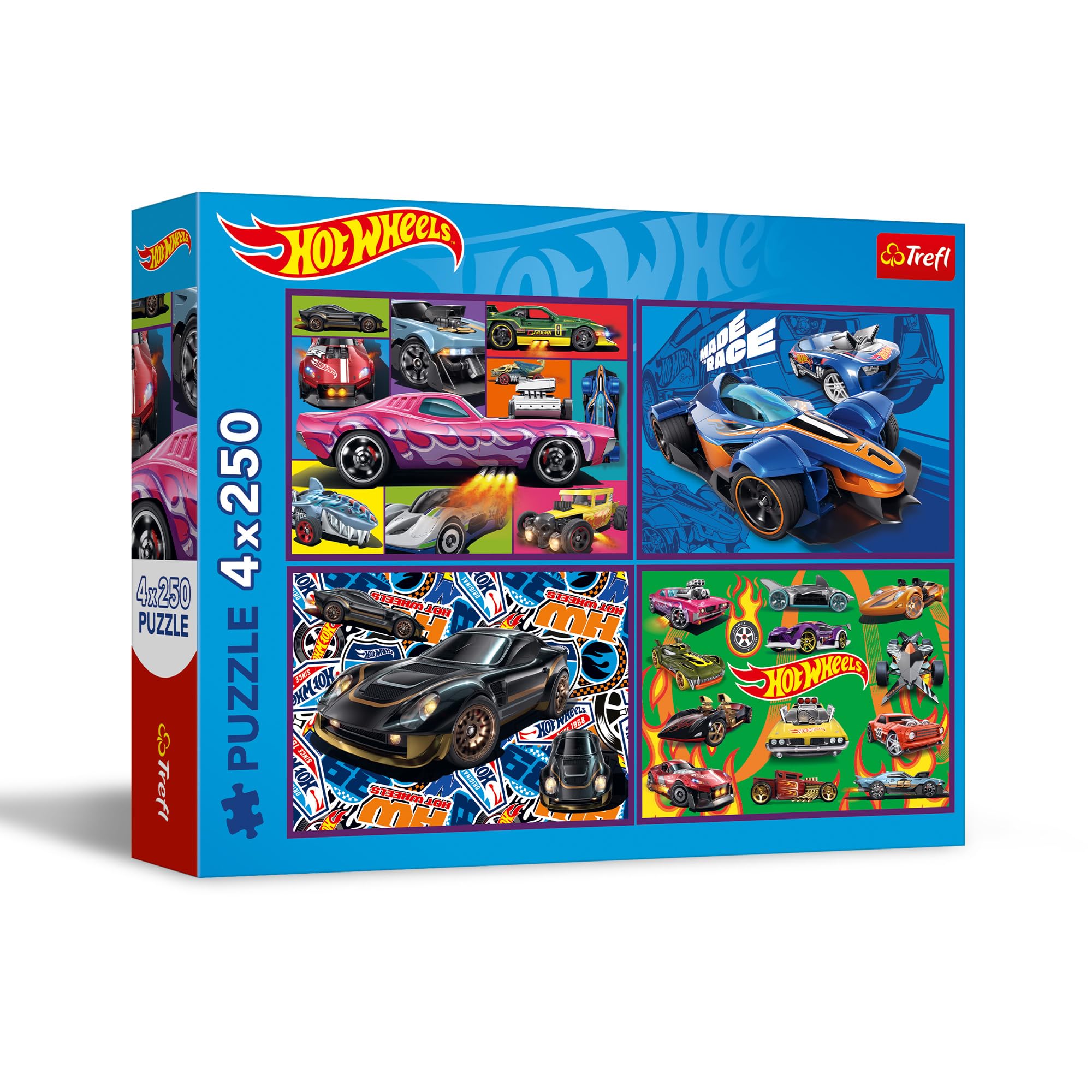trefl-red-hot-wheels-puzzle-4x250-pi-ces-voitures image 1