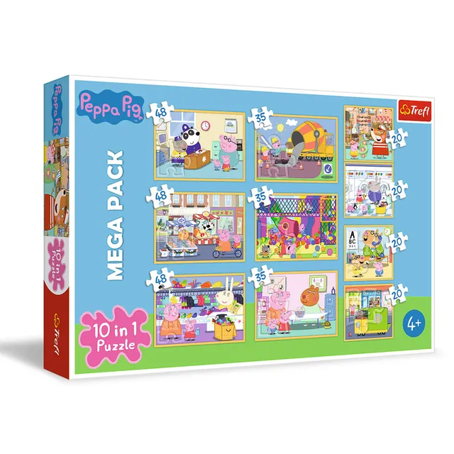 trefl-red-peppa-pig-lot-10-puzzles-enfant-4-ans image 1
