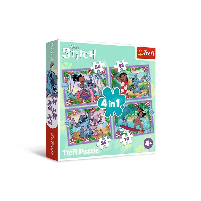 trefl-red-lilo-stitch-puzzle-4-en-1-35-70-pi-ces image 1