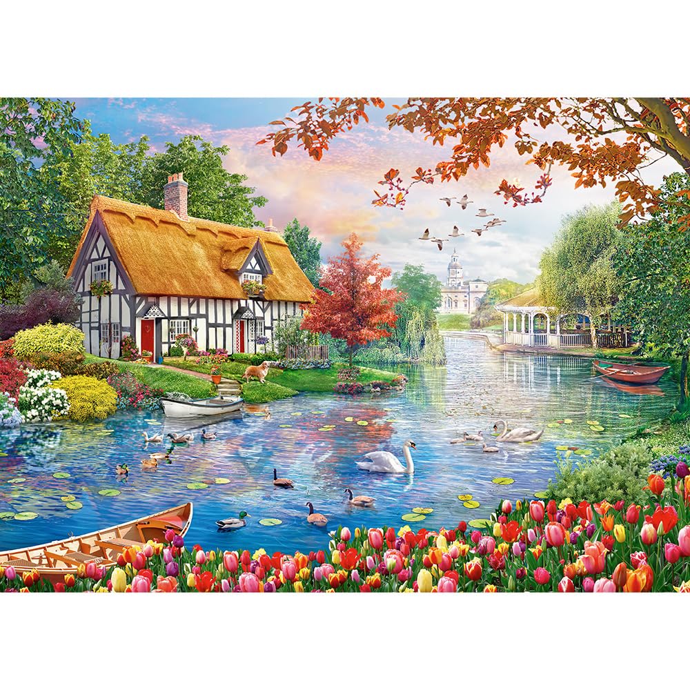 trefl-red-havre-de-paix-puzzle-500-pi-ces-maison-rivi-re image 2