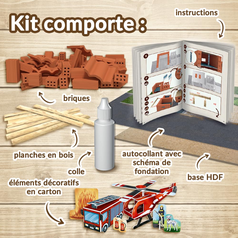 trefl-red-brick-trick-caserne-pompiers-kit-190-briques-6-ans image 6