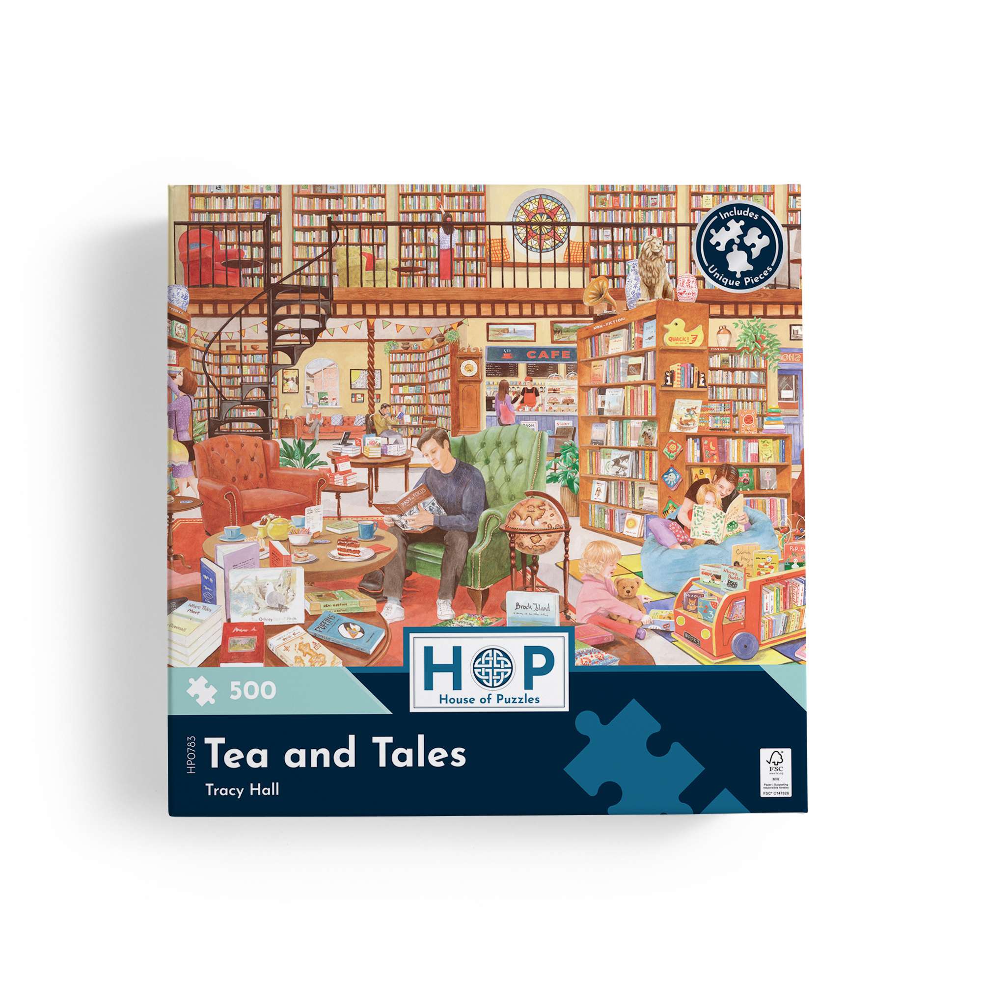 house-of-puzzles-tea-and-tales-puzzle-500-pi-ces-biblioth-que image 3