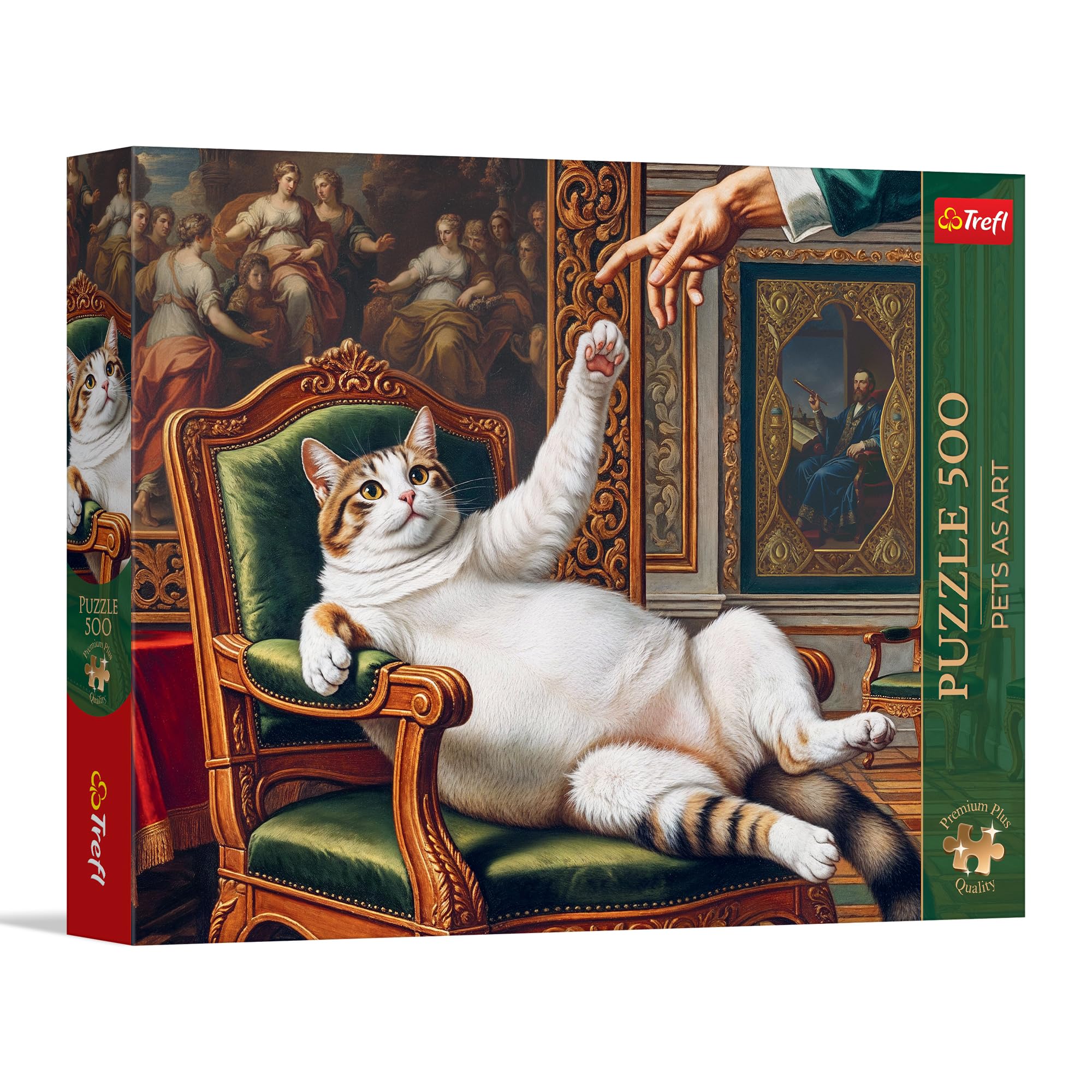 trefl-premium-plus-son-altesse-fluffy-puzzle-500-pi-ces-chat image 1