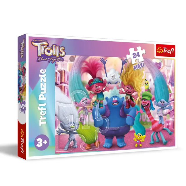 trefl-red-trolls-band-together-puzzle-24-maxi-3-ans image 1
