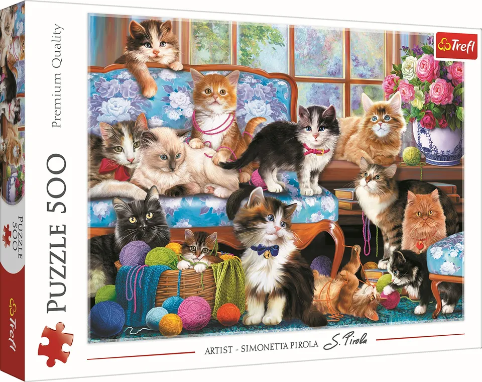 trefl-red-37425-famille-de-chats-puzzle-500-pi-ces-animaux image 1